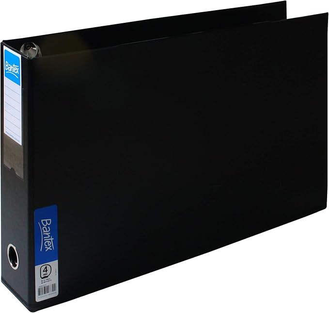 Bantex Landscape Binder A3 4D Ring 65mm Black Code:100851531