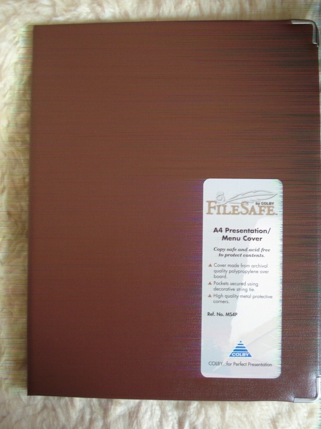 Colby MS4P 4 Pocket Presentation Cover A4 Brown "Available"
