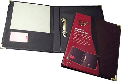 Waterville W80-2D Burgundy Executive Ring Binder.
