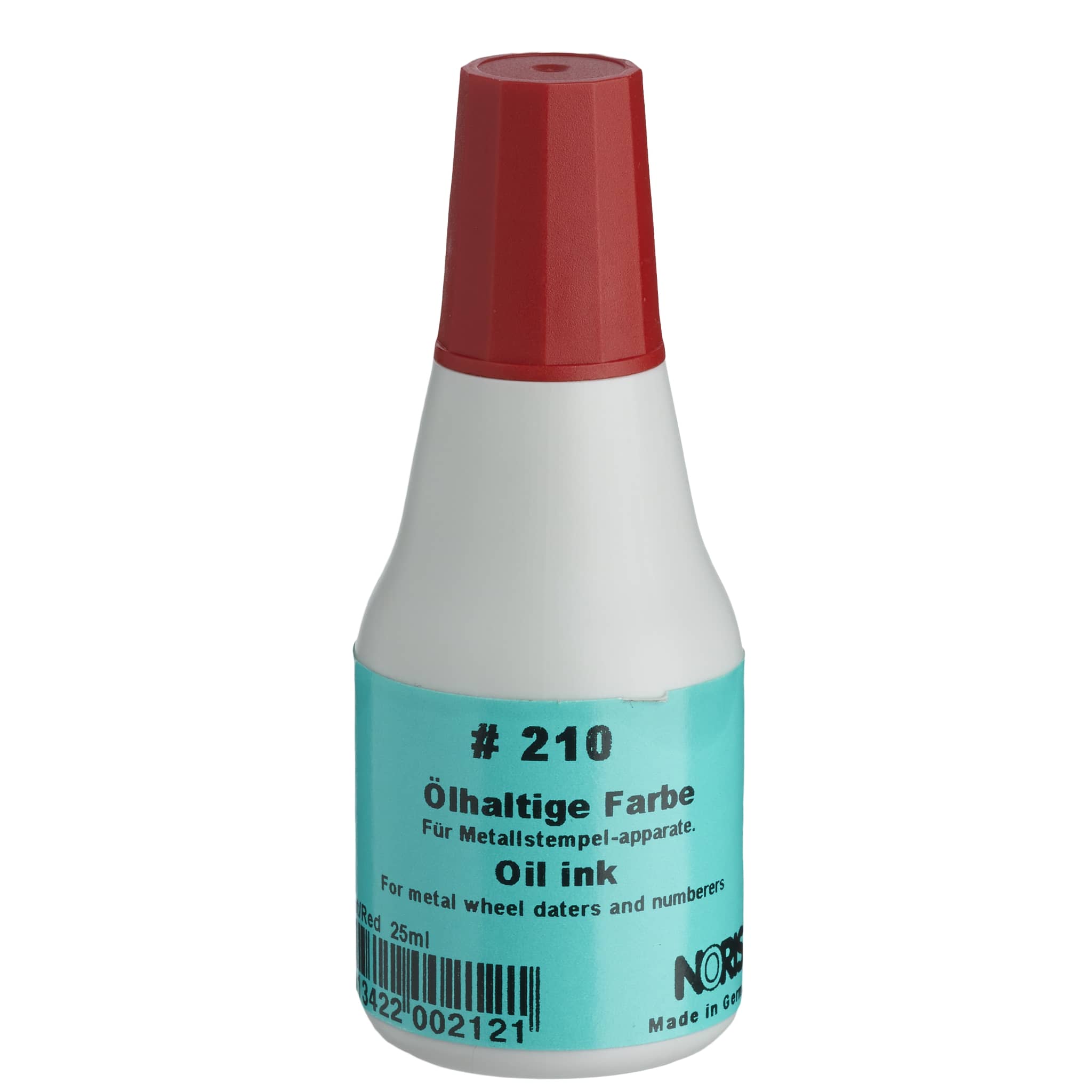 Noris 210 Metal Numbering Machine Oil Based Ink Red 25ml